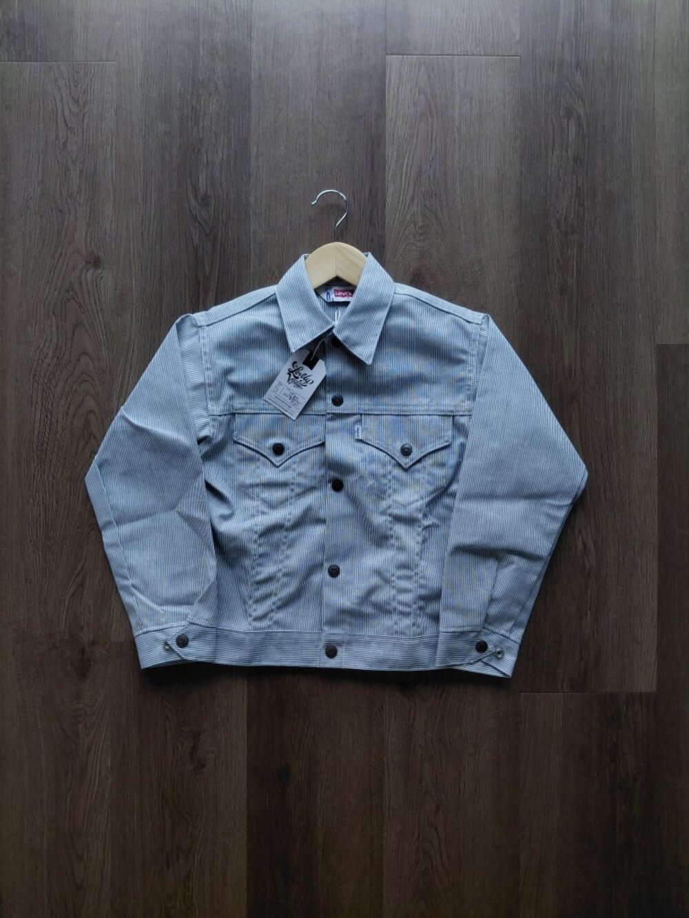 Vintage 1970's Deadstock Levi's "Big E" Hickory Pinstripe Jacket